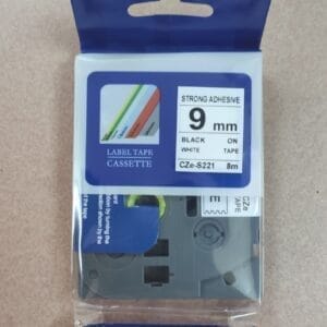 Nhãn in Cze-S221 | 9mm | Chữ đen nền trắng