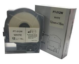 Nhãn in MAX PT-505W | 5mm x 8m | Chữ Đen trên nền Trắng