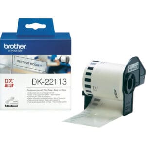 Nhãn in DK-22213 | 62mm x 15.2m | Decal Film Trong suốt