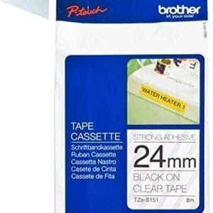 Nhãn in Brother TZe-151 | 24mm x 8m | Chữ Đen trên nền Trong 1