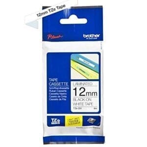 Nhãn in Brother TZe-231 | 12mm x 8m | Chữ Đen trên nền Trắng