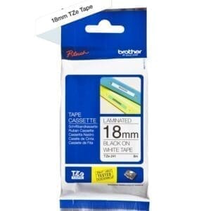 Nhãn in Brother TZe-241 | 18mm x 8m | Chữ Đen trên nền Trắng