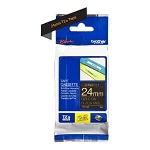 Nhãn in Brother TZe-354 | 24mm x 8m | Chữ Vàng trên nền Đen 1