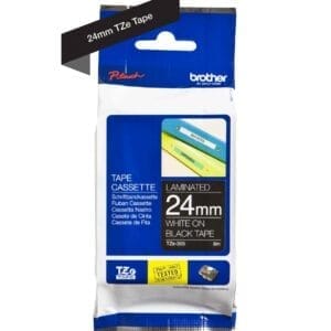 Nhãn in Brother TZe-355 | 24mm x 8m | Chữ Trắng trên nền Đen 1