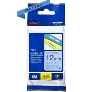 Nhãn in Brother TZe-521 | 9mm x 8m | Chữ Đen trên nền Xanh dương