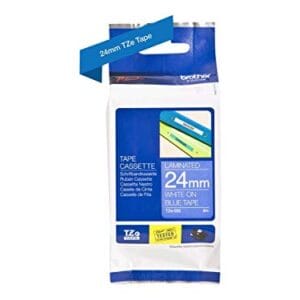 Nhãn in Brother TZe-555 | 24mm x 8m | Chữ Trắng trên nền Xanh dương 1