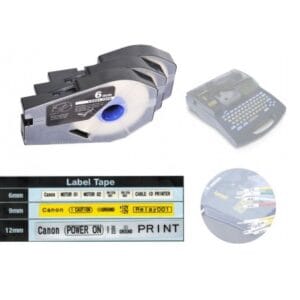 Nhãn in Canon PT-1109S | 9mm nền Bạc