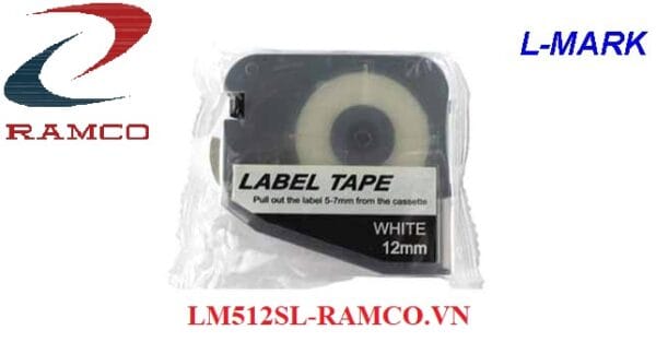 Nhãn in L-Mark LM406YL | 6mm x 8m | Nền Vàng