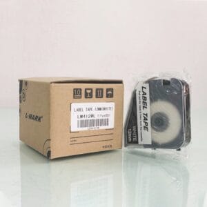 Nhãn in L-Mark LM412WL | 12mm x 8m | Nền Trắng