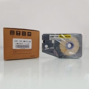 Nhãn in L-Mark LM506YL | 6mm x 20m | Nền Vàng
