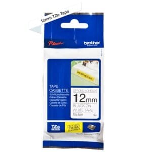 Nhãn in Brother Siêu Dính TZe-S231 | 12mm x 8m | Chữ Đen trên nền Trắng 1