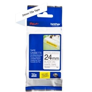 Nhãn in Brother Siêu Dính TZe-S251 | 24mm x 8m | Chữ Đen trên nền Trắng