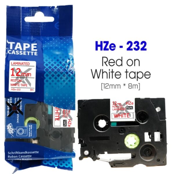 nhan in hze 232 12mm x 8m chu do tren nen trang 1