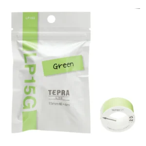 Nhãn in TEPRA LITE LP15G | 15mm x 4m | Màu Xanh lá