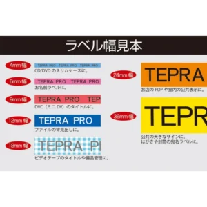 Nhãn in TEPRA SS36K | 36mm x 8m | Chữ Đen trên nền Trắng