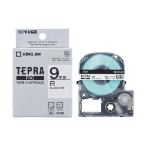 Nhãn in TEPRA SSC9K | 9mm x 8m | Chữ Đen trên nền Trắng