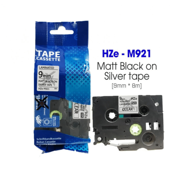 nhan in hze m921 9mm x 8m chu den tren nen bac