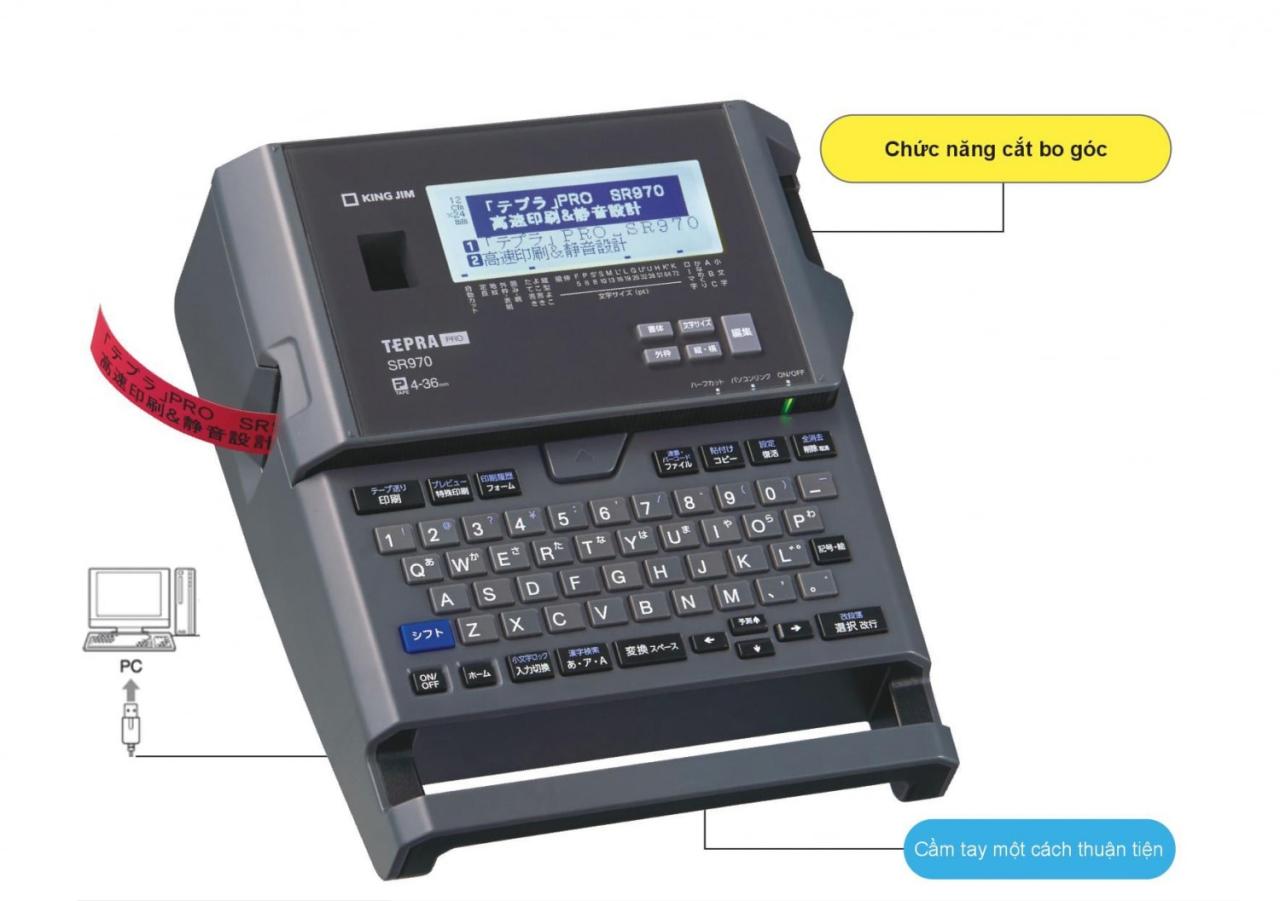 Máy in nhãn Tepra Pro SR970 King Jim