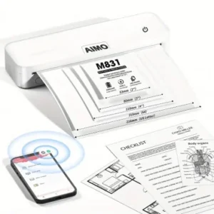 may in a4 di dong m831 ket noi bluetooth in qua app in giay nhiet dang to dang cuon dang lien ket 4