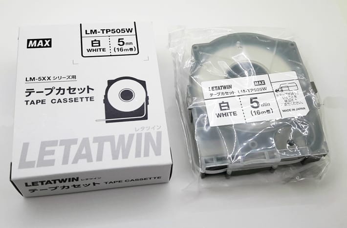 Nhãn in MAX LM-TP505W | 5mm x 8m | Chữ Đen trên nền Trắng 1 Nhãn in MAX LM-TP505W | 5mm x 8m | Chữ Đen trên nền Trắng