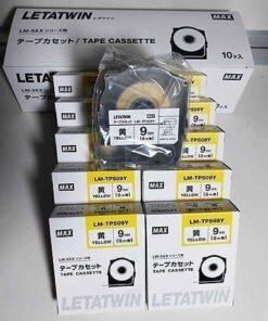 Nhãn in MAX LM-TP509W | 9mm x 8m | Chữ Đen trên nền Trắng