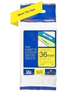Nhãn in Brother TZe-661 | 36mm x 8m | Chữ Đen trên nền Vàng