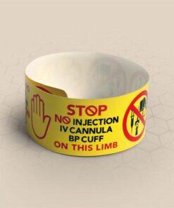 Vòng đeo tay bệnh viện in sẵn cảnh báo tim mạch/thận/ung thư/đột quỵ UNIVERSAL 30mm