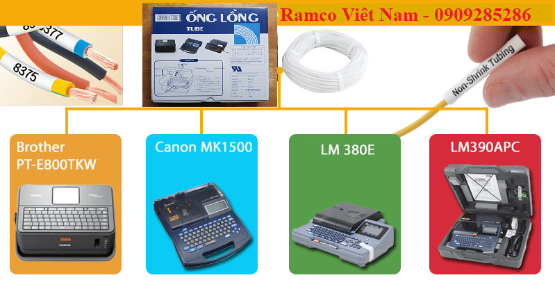 Ống Lồng Đầu Cốt RC-TU352N (5.2mm, 80m/cuộn) 2 Ống Lồng Đầu Cốt RC-TU380N (8.0mm, 35m/cuộn)