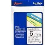 Nhãn in Brother TZe-111 | 6mm x 8m | Chữ Đen trên nền Trong