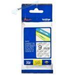 Nhãn in Brother TZe-121 | 9mm x 8m | Chữ Đen trên nền Trong