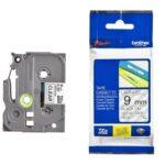 Nhãn in Brother TZe-121 | 9mm x 8m | Chữ Đen trên nền Trong