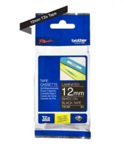 Nhãn in Brother TZe-335 | 12mm x 8m | Chữ Trắng trên nền Đen