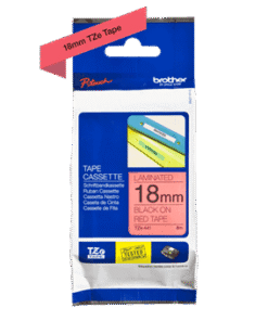 Nhãn in Brother TZe-441 | 18mm x 8m | Chữ Đen trên nền Đỏ