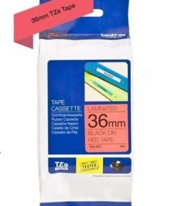 Nhãn in Brother TZe-461 | 36mm x 8m | Chữ Đen trên nền Đỏ