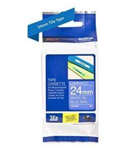 Nhãn in Brother TZe-555 | 24mm x 8m | Chữ Trắng trên nền Xanh dương