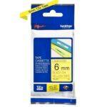 Nhãn in Brother TZe-611 | 6mm x 8m | Chữ Đen trên nền Vàng