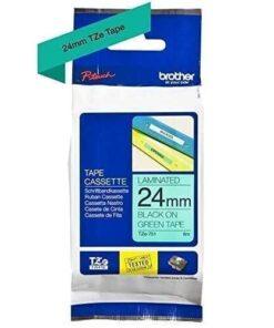 Nhãn in Brother TZe-751 | 24mm x 8m | Chữ Đen trên nền Xanh lá
