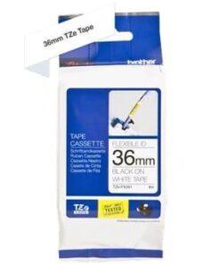 Nhãn in Brother Siêu Dẻo TZe-FX261 | 36mm x 8m | Chữ Đen trên nền Trắng