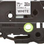 Nhãn in Brother Siêu Dẻo TZe-FX261 | 36mm x 8m | Chữ Đen trên nền Trắng