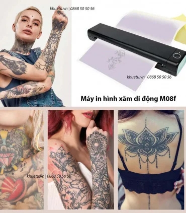 Máy in hình xăm di động M08F 2 Máy in hình xăm di động M08F
