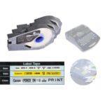 Nhãn in Canon TM-LBC4Y | 4mm nền Vàng