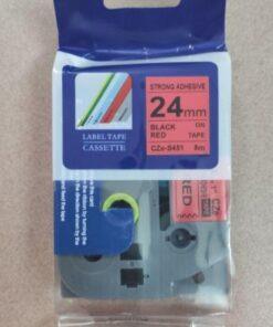 Nhãn in CZe-253 | 24mm x 8m | Chữ Xanh trên nền Trắng