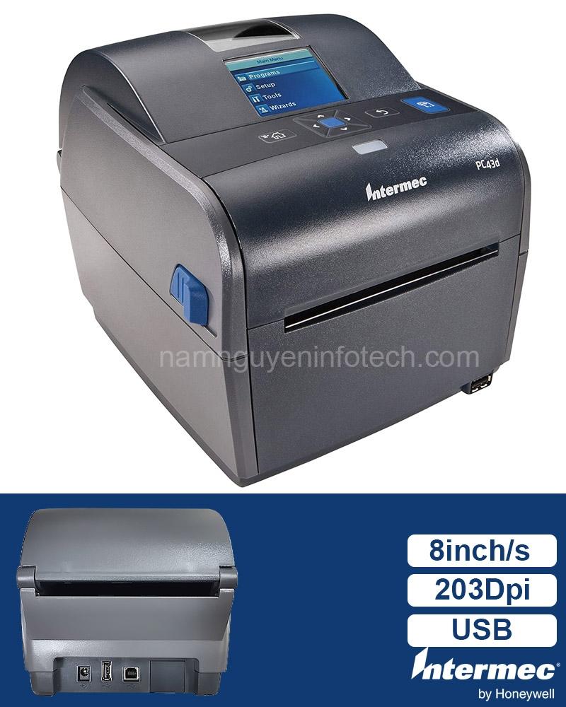 Máy in mã vạch Honeywell Intermec PC43D (203dpi) 1 Máy in mã vạch Honeywell Intermec PC43D (203dpi)