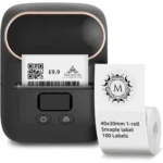 Máy in nhãn di động M110, Bluetooth, in qua app, màu đen