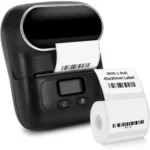 Máy in nhãn di động M110, Bluetooth, in qua app, màu đen