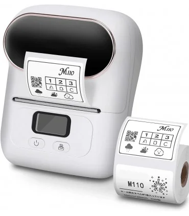 Máy in nhãn di động M110, Bluetooth, in qua app, màu trắng 3 Máy in nhãn di động M110, Bluetooth, in qua app, màu trắng