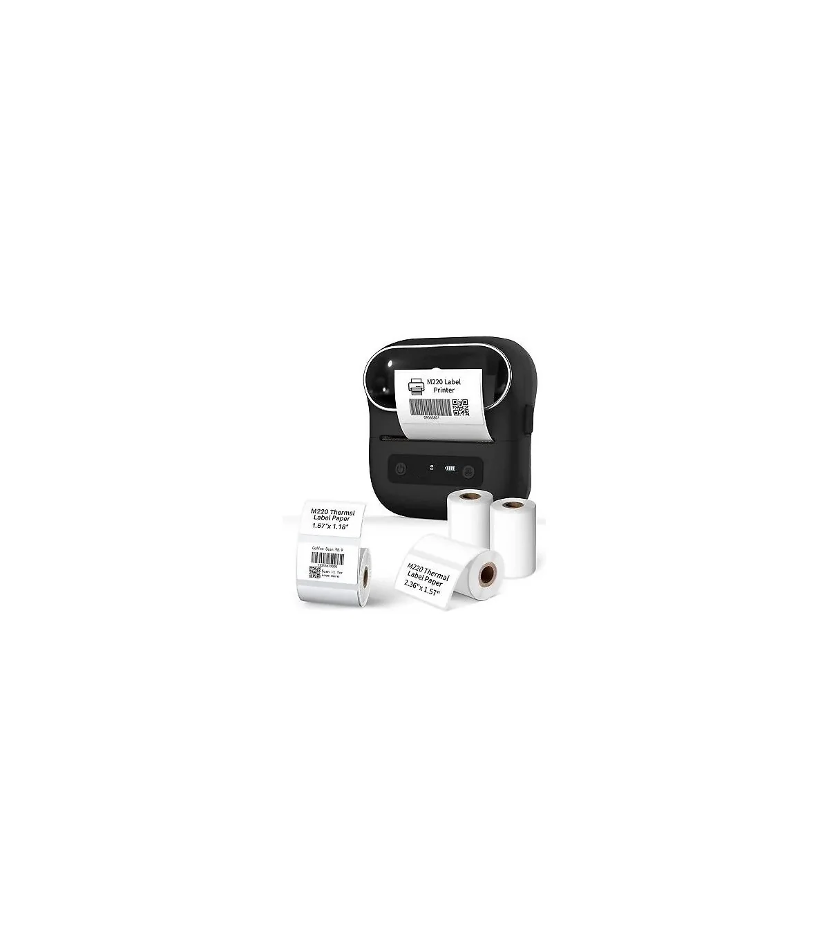 Máy in nhãn di động M220, Bluetooth, in qua app, (Trắng, Hồng, Đen) 1 Máy in nhãn di động M220, Bluetooth, in qua app, (Trắng, Hồng, Đen)