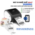 Máy In Tem Nhãn AIMO D530 Pro 300dpi, Bluetooth - In Tem Phụ