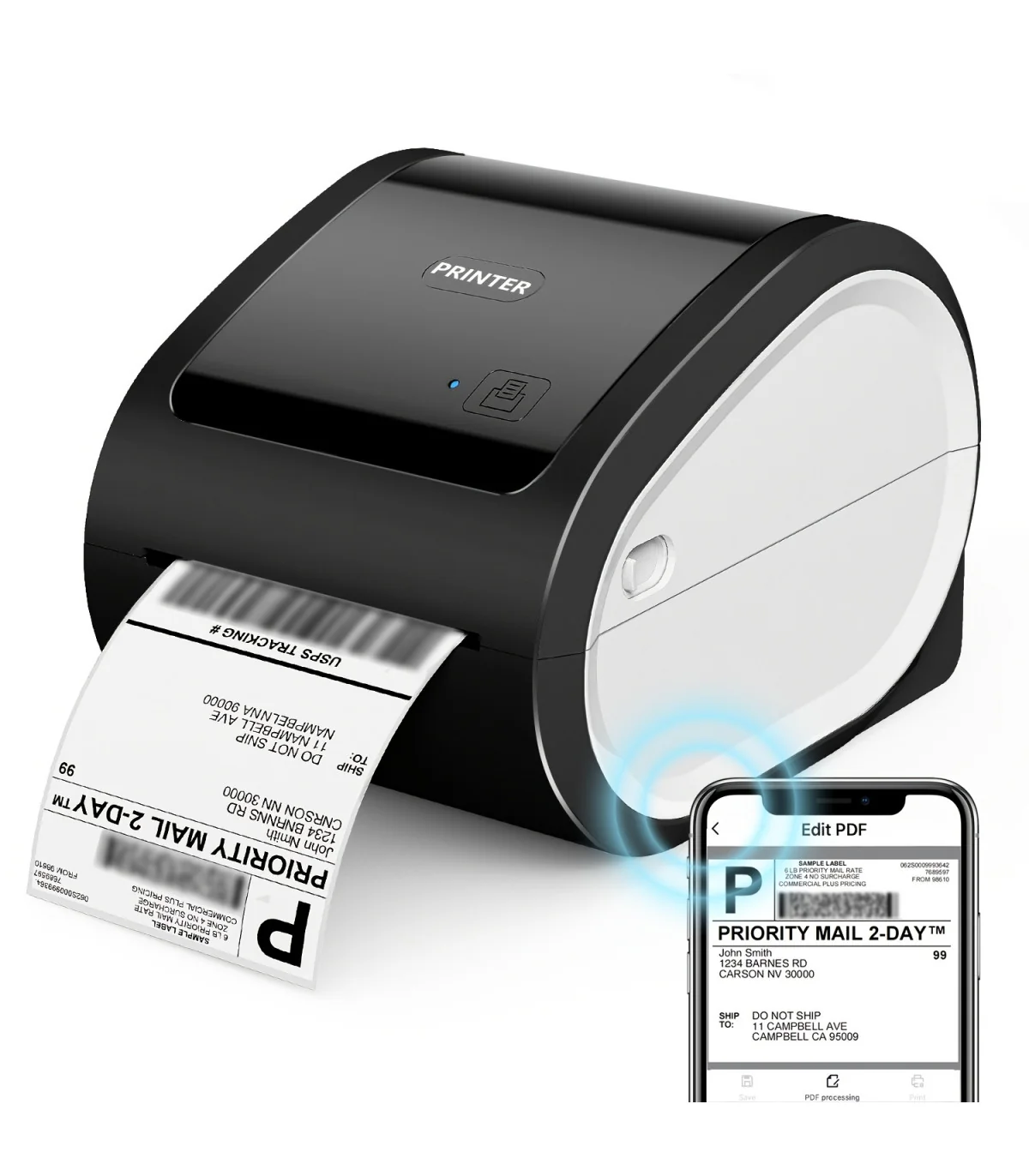 Máy In Tem Nhãn AIMO D530 Pro 300dpi, Bluetooth - In Tem Shopee 1 Máy In Tem Nhãn AIMO D530 Pro 300dpi, Bluetooth - In Tem Shopee