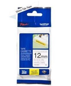 Nhãn in Brother Siêu Dính TZe-S231 | 12mm x 8m | Chữ Đen trên nền Trắng